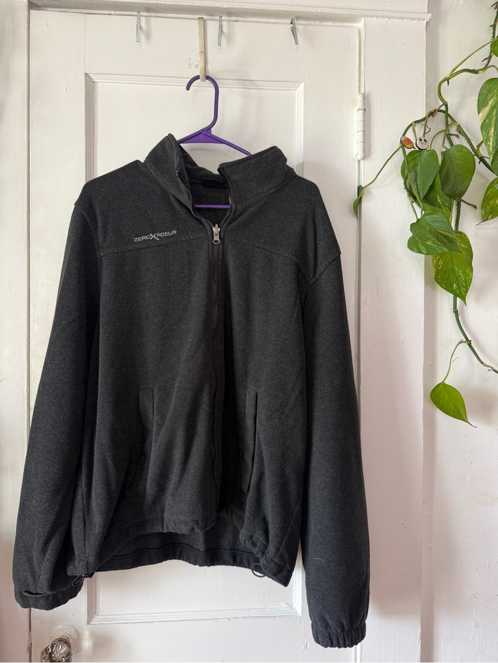 ZeroXposur Black Full-Zip Fleece Utility Jacket